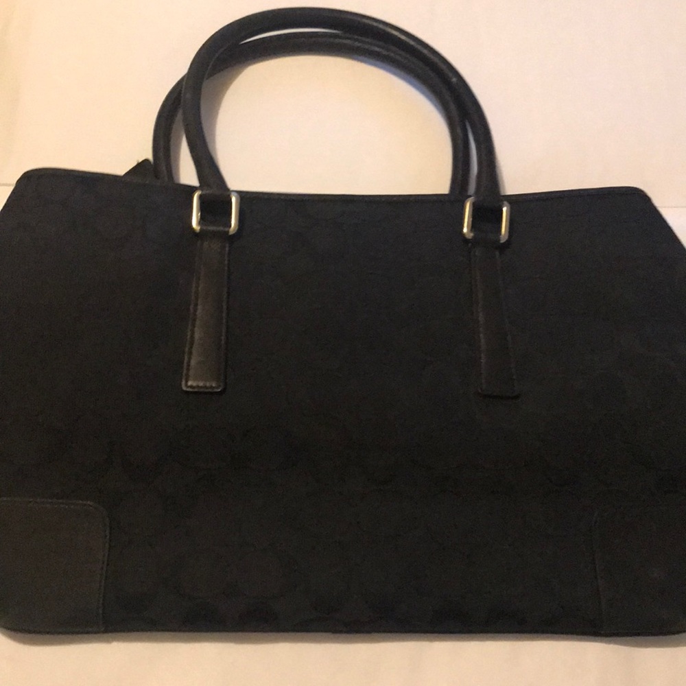 Black coach hand bag